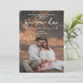 ボホファーストベビーニュートラル妊娠の発表 案内状 (スタンド正面)