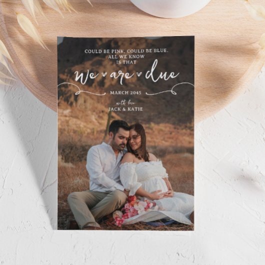 ボホファーストベビーニュートラル妊娠の発表 案内状