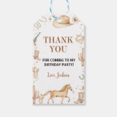 ボホファーストロデオカウボーイ誕生日サンキューユユーラベル ギフトタグ (正面)