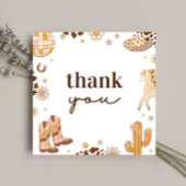 ボホファーストロデオ女性のカーボーイサンキューカード サンキューカード