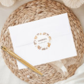 ボホファーストロデオ女性のカーボーイ誕生日シール ラウンドシール