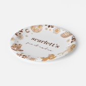 ボホファーストロデオ女性のカーボーイ誕生日紙プレート ペーパープレート (アングル)