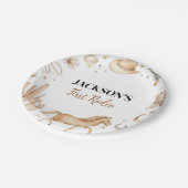 ボホファーストロデオ誕生日ベビーシャワー紙プレート ペーパープレート (アングル)