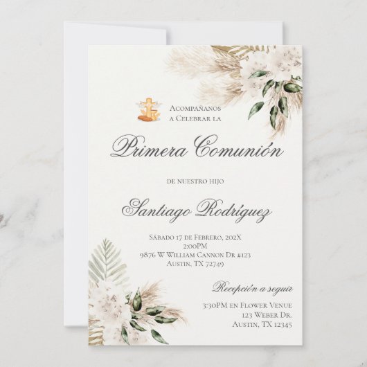 ボホファースト招待状スペインのin 招待状 (正面)