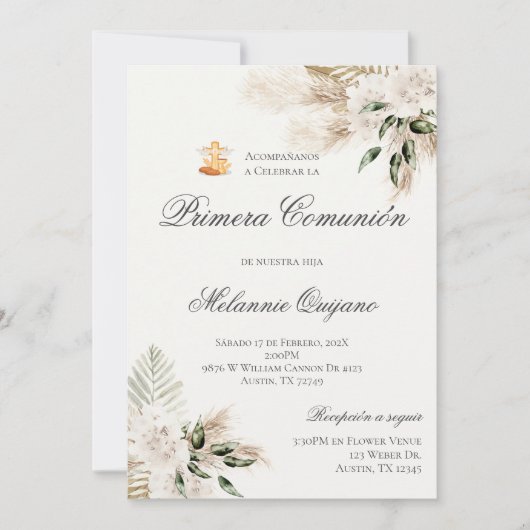 ボホファースト招待状スペインのin 招待状 (正面)