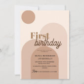 ボホファースト誕生日テラコッタ誕生日写真 招待状 (正面)