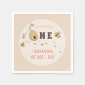 ボホファーストbeeの日1st bee birthday スタンダードカクテルナプキン (正面)