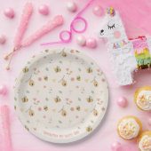 ボホファーストbeeの日1st bee birthday ペーパープレート (パーティー)