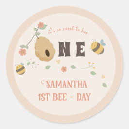 ボホファーストbeeの日1st bee birthday ラウンドシール