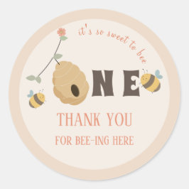 ボホファーストbeeの日1st bee birthday ラウンドシール