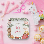 ボホファームかわいい動物の赤ちゃんシャワー ペーパープレート (パーティー)