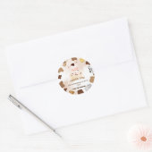 ボホファーム牛の赤ちゃんシャワーありがとう ラウンドシール (封筒)