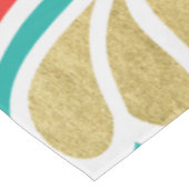 ボホフィエスタティール（緑がかった色）レッド&金ゴールドジオメトリックテーブルクロス テーブルクロス (アングル)