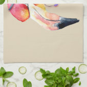 ボホフィオナフラミンゴキッチンタオル キッチンタオル (折り畳み)