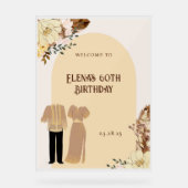 ボホフィリピニアナ誕生日ウェルカムパーティーバナー アクリルサイン (正面)