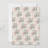 ボホフィリー馬のベビーシャワー 招待状 (裏面)