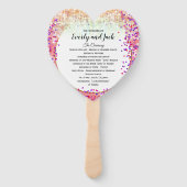 ボホフェアリーライトメイソンジャールピンクパープル金ゴールド ハンドファン (正面)