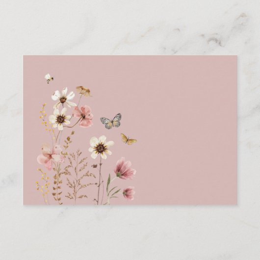 ボホフェアリー赤面ワイルドフラワーオムツラッフル エンクロージャーカード (裏面)