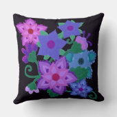 ボホフェイクア感じアップリケ花 クッション (裏面)