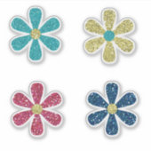 ボホフェイクグリッター花 シール (正面)