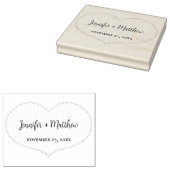 ボホフェイクハートパーソナライズされた結婚ス ラバースタンプ (押印)