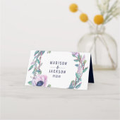 ボホフェザーとフローラテーブル番号座席名 プレイスカード (裏面)