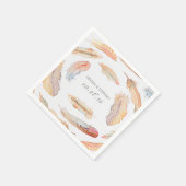 ボホフェザーウォーター結婚カラー スタンダードカクテルナプキン (角)