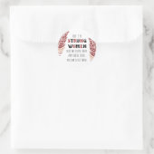 ボホフェザーストロングウィメンズ引用文トバルフォント ラウンドシール (バッグ)