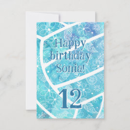 ボホフェザーターコイズバレーボール誕生日 カード