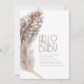 ボホフェザーテーマベビーシャワー招待状 招待状 (正面)