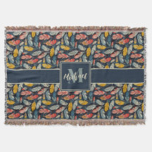 ボホフェザードウィムシー織り毛布