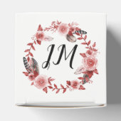 ボホフェザーバーガンディバラリースモノグラム フェイバーボックス (上部)