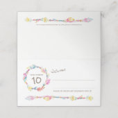 ボホフェザービーズ結婚ズゲスト座席表 プレイスカード (外部開封)