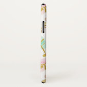 ボホフェザーピンクブルーグリーンカッコいいイニシャル名 Case-Mate iPhoneケース (裏面/右)