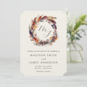 ボホフェザーフローラリースモノグラム結婚ズ セーブザデート (スタンド正面)