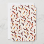 ボホフェザーフローラリースモノグラム結婚ズ セーブザデート (裏面)