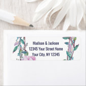 ボホフェザーフローラ結婚リース差出人住所 ラベル (インサイチュ)