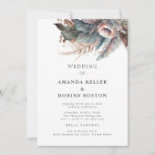 ボホフェザーフローラ結婚式招待状 招待状 (正面)