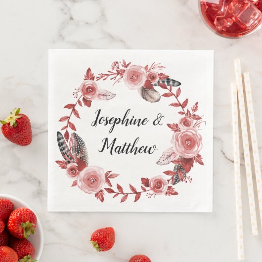 ボホフェザーブルゴーニュバラウォーターリース (インサイチュ)