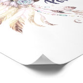 ボホフェザーヘアドレスウォールアート ポスター (角)