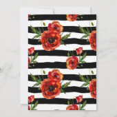 ボホフェザーポピーフローラ秋ブライダルシャワー 招待状 (裏面)