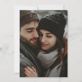 ボホフェザーリースモノグラムウィンターウェディング セーブザデート (裏面)