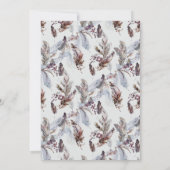 ボホフェザーリースモノグラムウィンターウェディング セーブザデート (裏面)