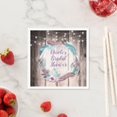 ボホフェザーリース&ストリングライトブライダルシャワー スタンダードカクテルナプキン (インサイチュ)