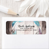 ボホフェザーリース&ストリングライトブライダルシャワー ラベル (インサイチュ)