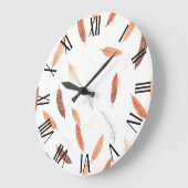 ボホフェザー人気があるラグジュアリーコレクション ラージ壁時計 (傾斜)