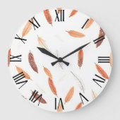 ボホフェザー人気があるラグジュアリーコレクション ラージ壁時計 (正面)