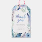 ボホフェザー感謝していユーメッセージカード ギフトタグ (正面)