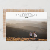 ボホフェザー水彩 |ミニマル救日付 セーブザデート (正面/裏面)