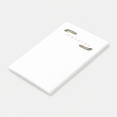 ボホフェザー水彩 |名前をカスタムする ポストイット (アングル)